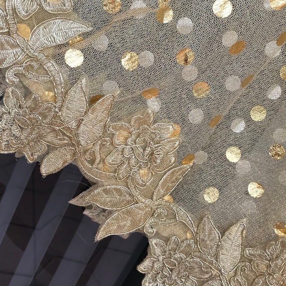 Gold V Neck Letters Of Love Mini Dress - Picture 7 of 8